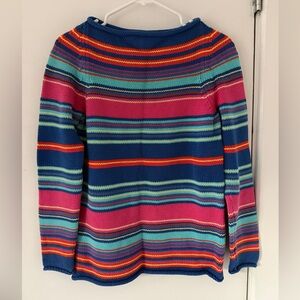 Vintage Lauren Ralph Lauren small petite Multicolor Striped Sweater 100% cotton
